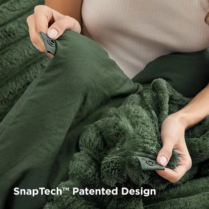 ☁️ 6-Piece 2-in-1 Comforter Set with Detachable Blanket, All-Season Bedding, Space-Saving Design