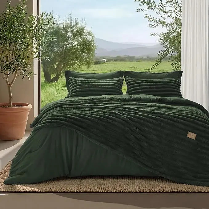 ☁️ 6-Piece 2-in-1 Comforter Set with Detachable Blanket, All-Season Bedding, Space-Saving Design