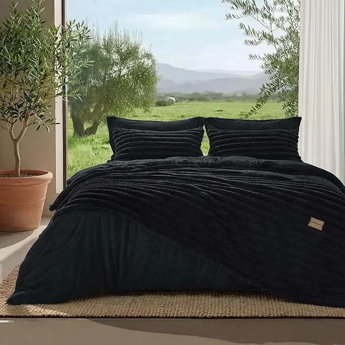 ☁️ 6-Piece 2-in-1 Comforter Set with Detachable Blanket, All-Season Bedding, Space-Saving Design